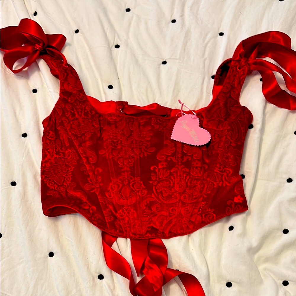 Red Sugar Thrillz corset crop top